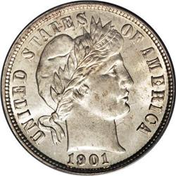 1901-O 10C MS66 PCGS