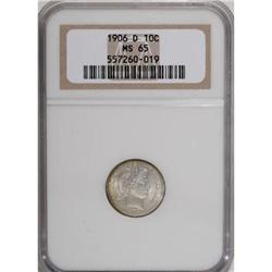 1906-D 10C MS65 NGC
