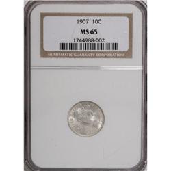 1907 10C MS65 NGC