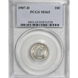 1907-D 10C MS65 PCGS