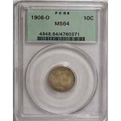 1908-O 10C MS64 PCGS