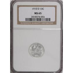 1910-D 10C MS65 NGC