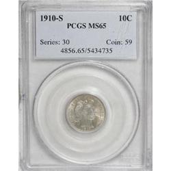 1910-S 10C MS65 PCGS
