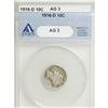Image 1 : 1916-D 10C AG3 ANACS