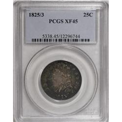 1825/4/3 25C XF45 PCGS
