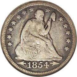1854-O 25C Huge O Fine 15 NGC