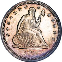 1859 25C MS64 NGC