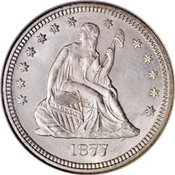 1877 25C MS66 NGC