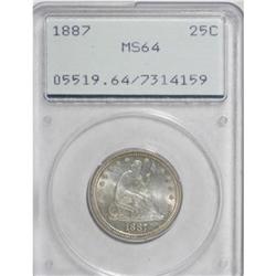 1887 25C MS64 PCGS