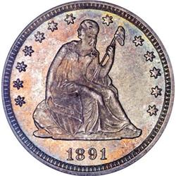 1891 25C MS66 PCGS
