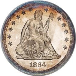 1864 25C PR66 NGC