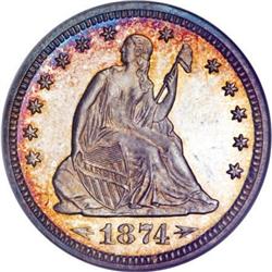 1874 25C Arrows PR66 Cameo NGC