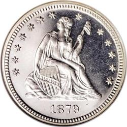 1879 25C PR67 Cameo NGC