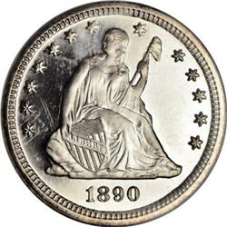 1890 25C PR67 Ultra Cameo NGC. CAC