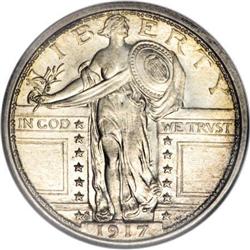 1917-S 25C Type One MS65 Full Head NGC