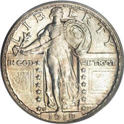 1918-S 25C MS63 Full Head PCGS
