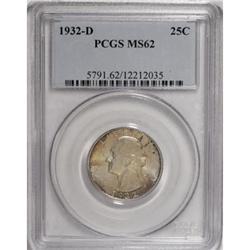 1932-D 25C MS62 PCGS