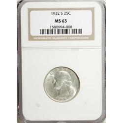 1932-S 25C MS63 NGC