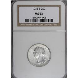 1932-S 25C MS63 NGC