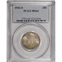 1932-S 25C MS64 PCGS
