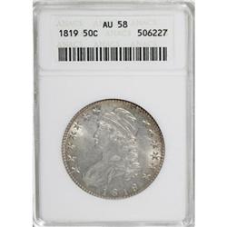 1819 50C AU58 ANACS