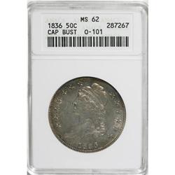 1836 50C Lettered Edge MS62 ANACS