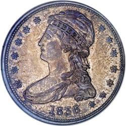 1836 50C Reeded Edge AU58 NGC