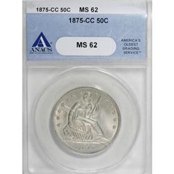 1875-CC 50C MS62 ANACS