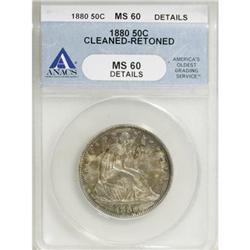 1880 50C MS60 Details ANACS