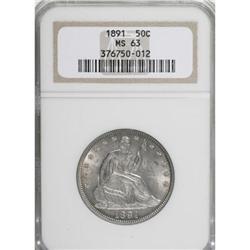 1891 50C MS63 NGC