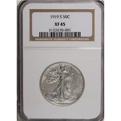 1919-S 50C XF45 NGC