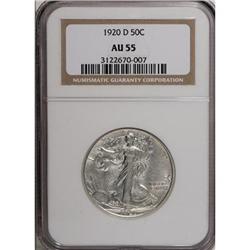 1920-D 50C AU55 NGC
