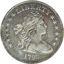 1798 $1 Small Eagle, 13 Stars VF30 Details ANACS