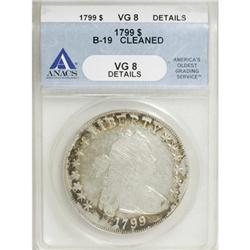1799 $1 VG8 Details ANACS B-19