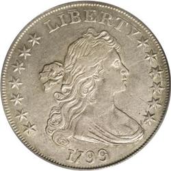 1799 $1 7x6 Stars AU53 PCGS