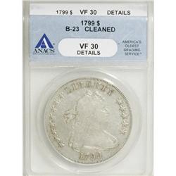 1799 $1 8x5 Stars VF30 Details ANACS B-23