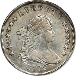 1799/8 $1 15 Stars Reverse XF40 ANACS