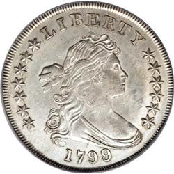 1799/8 $1 13 Stars Reverse AU50 NCS