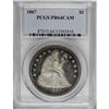 Image 3 : 1867 $1 PR64 Cameo PCGS
