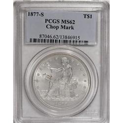 1877-S T$1 Chop Mark MS62 PCGS