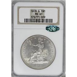 1878-S T$1 MS61 NGC