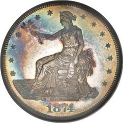 1874 T$1 PR65 Cameo PCGS