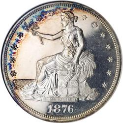 1876 T$1 PR63 Cameo NGC