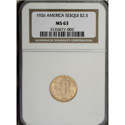 1926 $2 1/2 Sesquicentennial MS63 NGC