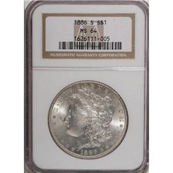 1886-S $1 MS64 NGC