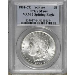 1891-CC $1 MS64 PCGS