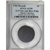 Image 3 : 1793 1C Wreath, Vine and Bars Edge. AU50 PCGS.