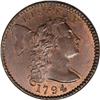 Image 1 : 1794 1C Head of '95. MS67 Red and Brown PCGS.
