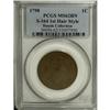 Image 3 : 1798 1C First Hair. MS62 Brown PCGS. S-164,