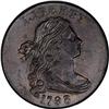 1798 1C Second Hair. AU58 Details, Corroded,